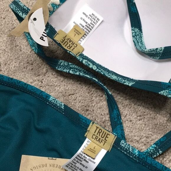 Push-up Paisley bikini set. Large. NWT - Picture 6 of 7